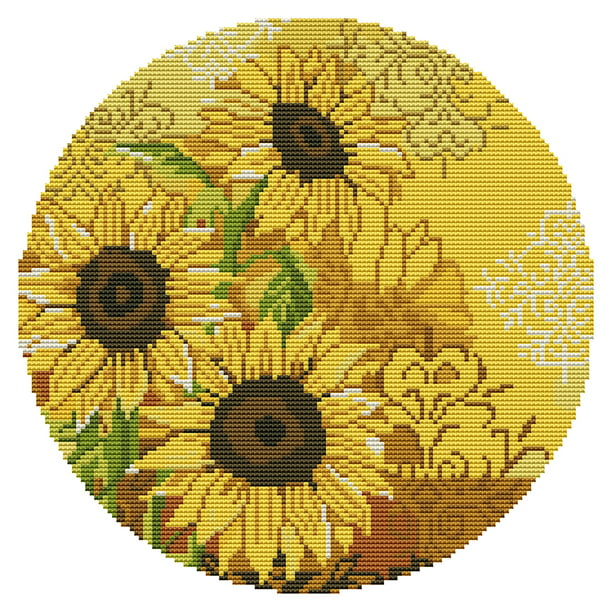 Flower Ecological Cotton Cross Stitch 11CT Stamped DIY Canvas Embroidery Crafts